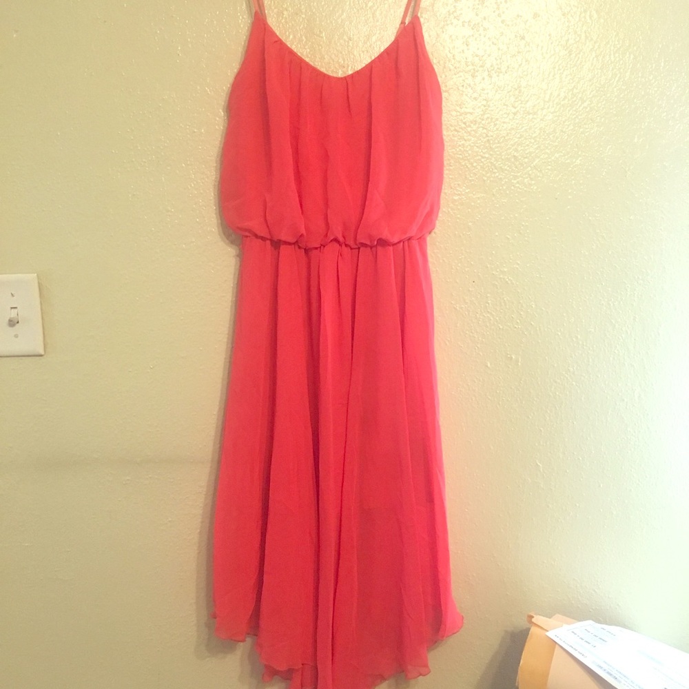 🦀 Coral flowing midi dress🦀